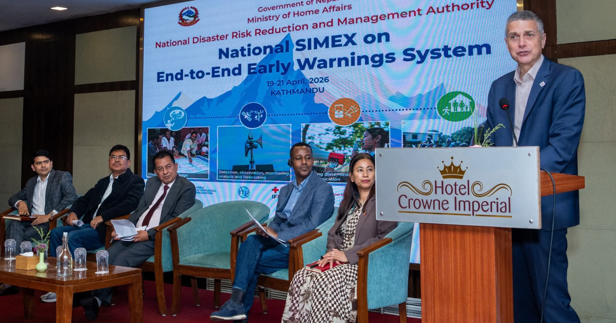 सबैका लागि पूर्वसूचना’ को राष्ट्रिय कृत्रिम घटना अभ्यास सुरु