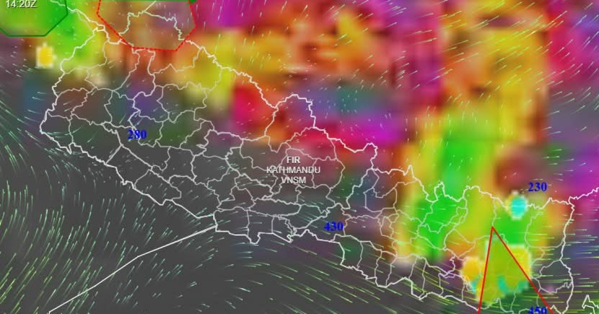 कोशी र बागमती प्रदेशमा मेघगर्जन र हावाहुरी सहित वर्षा