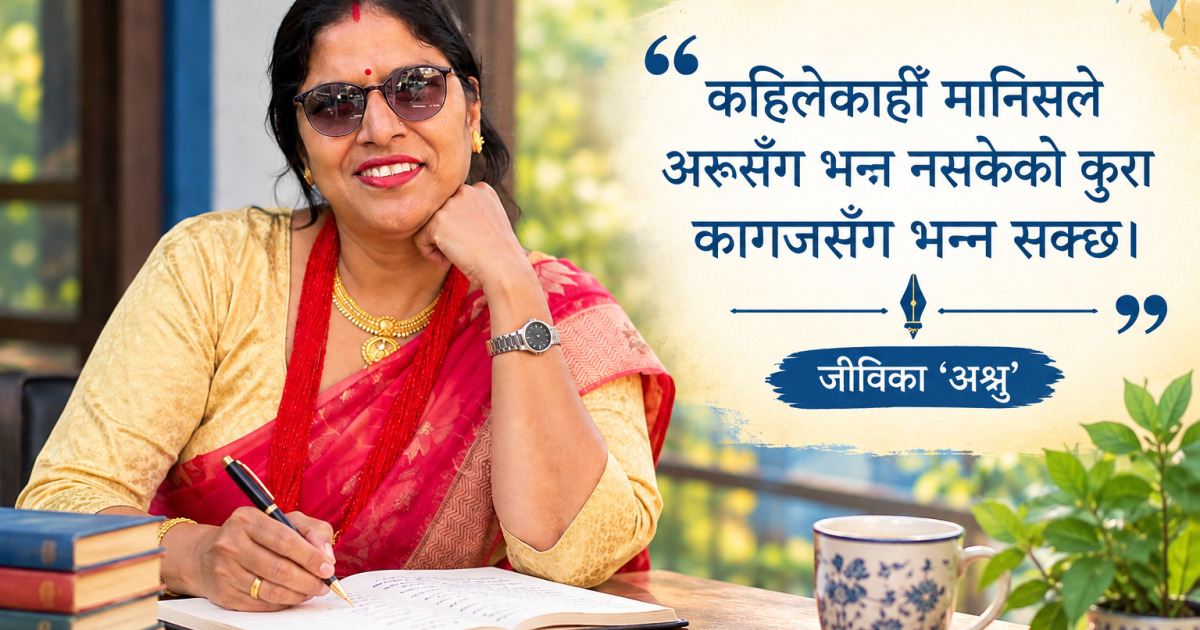 कहिलेकाहीँ मानिसले अरूसँग भन्न नसकेको कुरा कागजसँग भन्न सक्छ